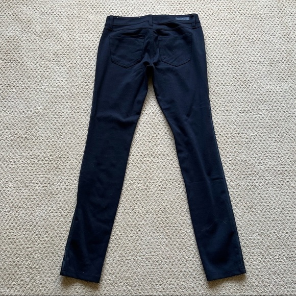 Almost Famous Size Small Black Leggings with Quilted Faux Leather Down Legs - Picture 4 of 5